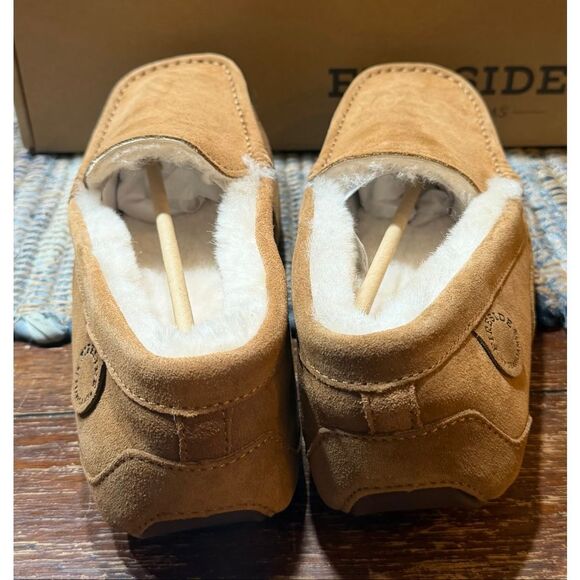 Fireside By Dearfoams Men\'s Melbourne Genuine Shearling Moccasin Slippers -9 main image 7